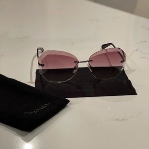 Chanel Acetate Round Spring 4220 Silver Pink